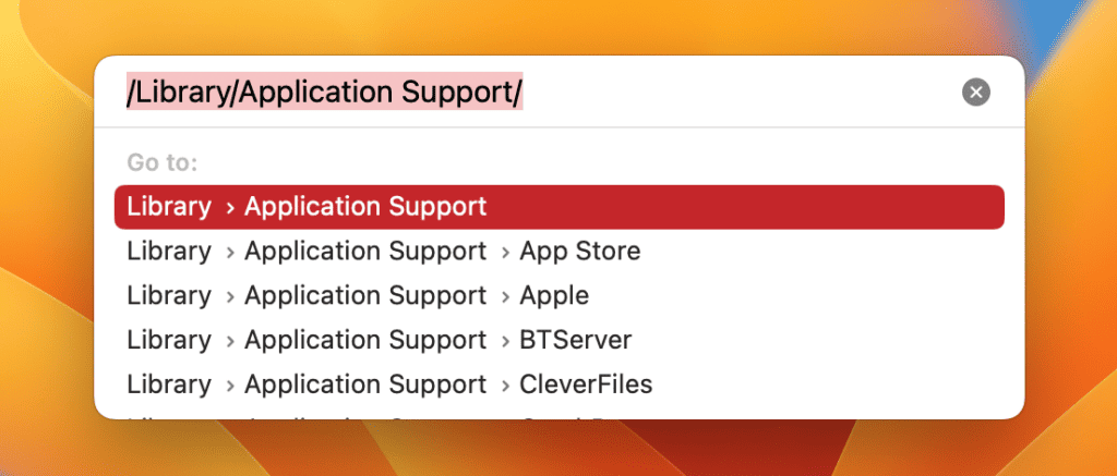 Application Support Path