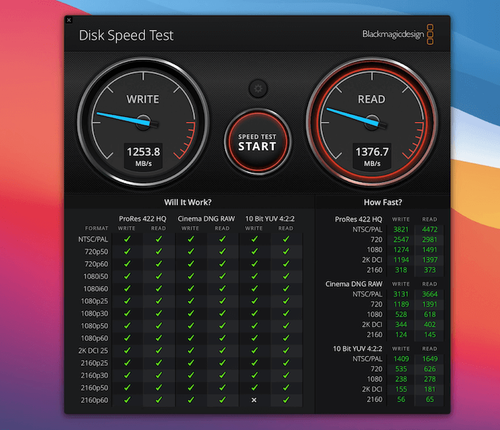 Check disk speed test