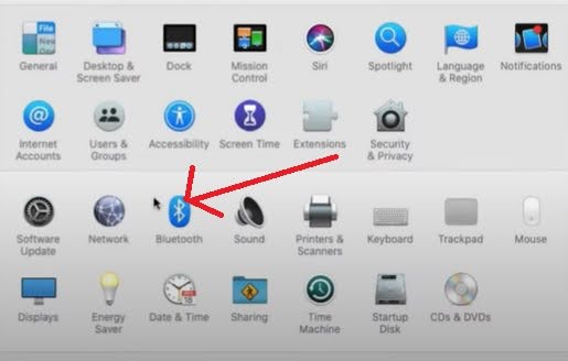 Bluetooth option on MacBook’s menu bar