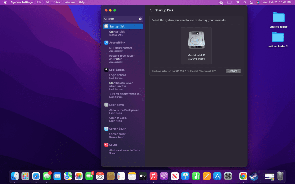 Check Startup Drive to fix the flashing folder issue in mac