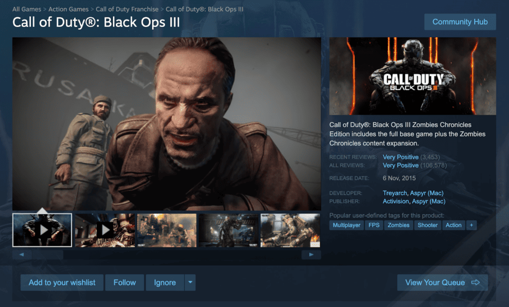 Download Call of duty on Steam