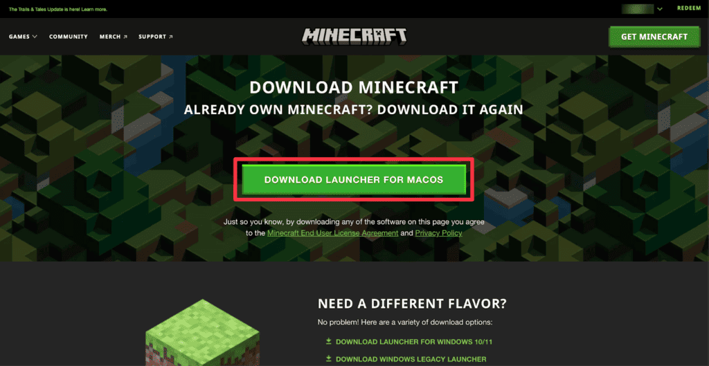 Download Minecraft Launcher