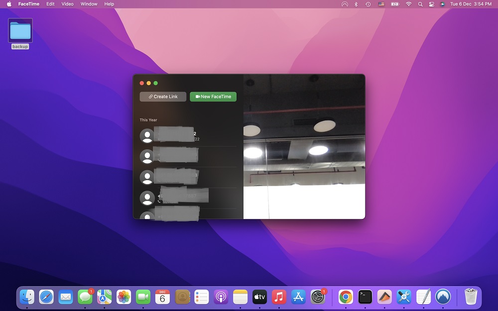 FaceTime Call on Mac