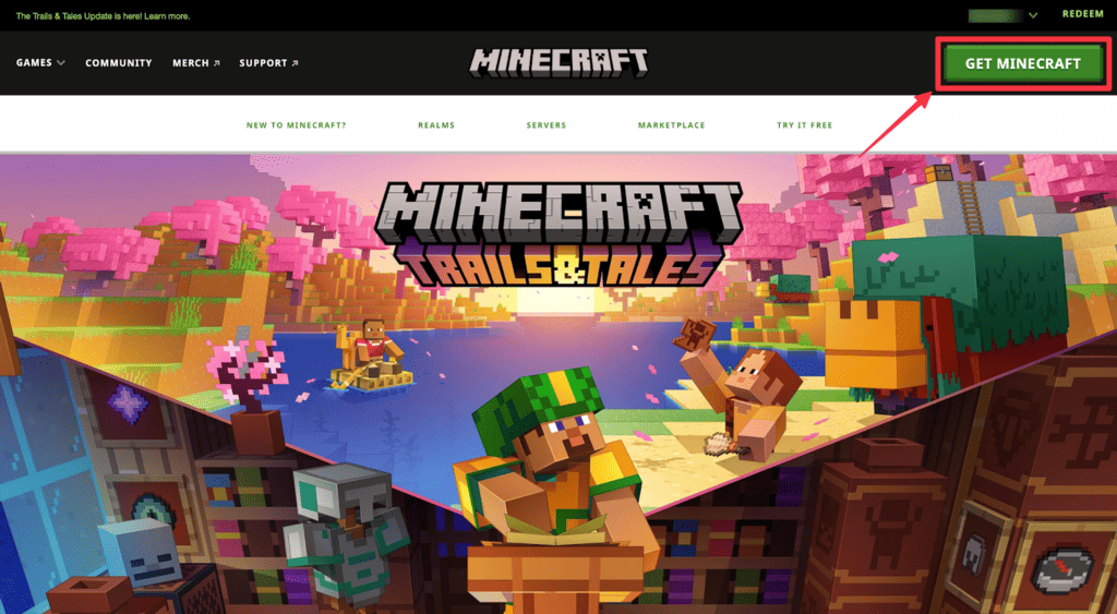 Click on Get Minecraft