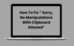 How To Fix “ Sorry, No Manipulations With Clipboard Allowed”