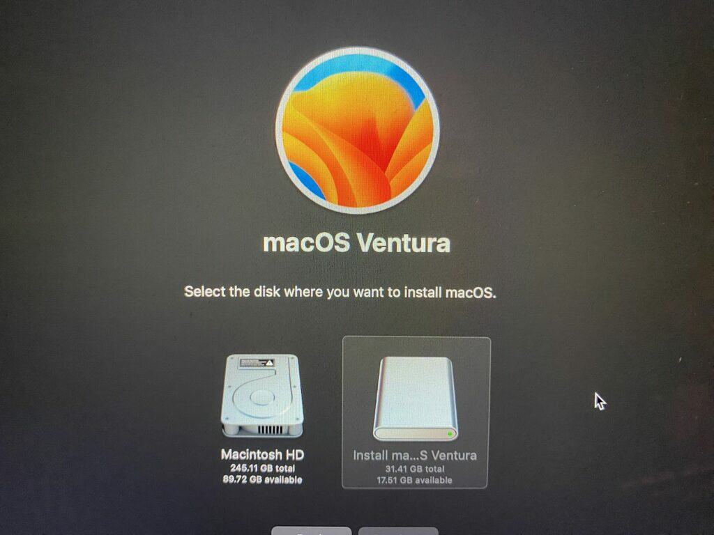 Install macOS on Drive