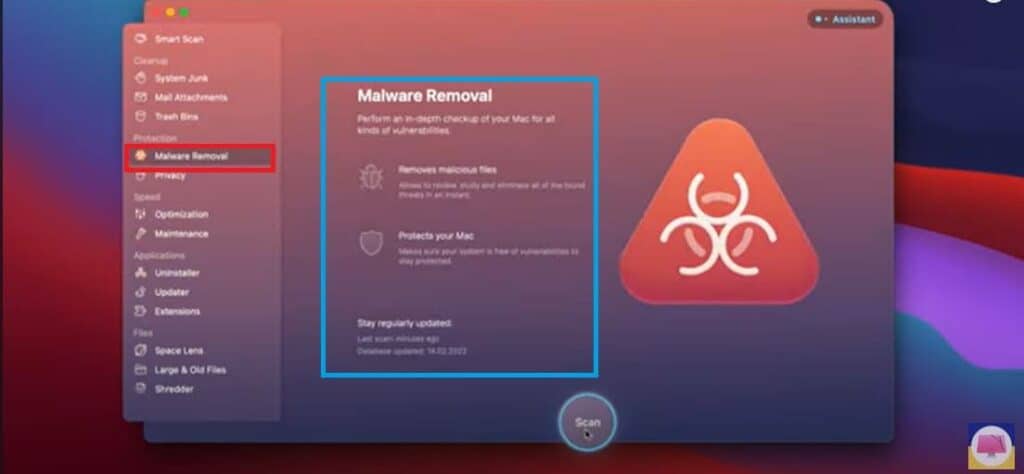 Malware Removal tab in CleanMyMac X