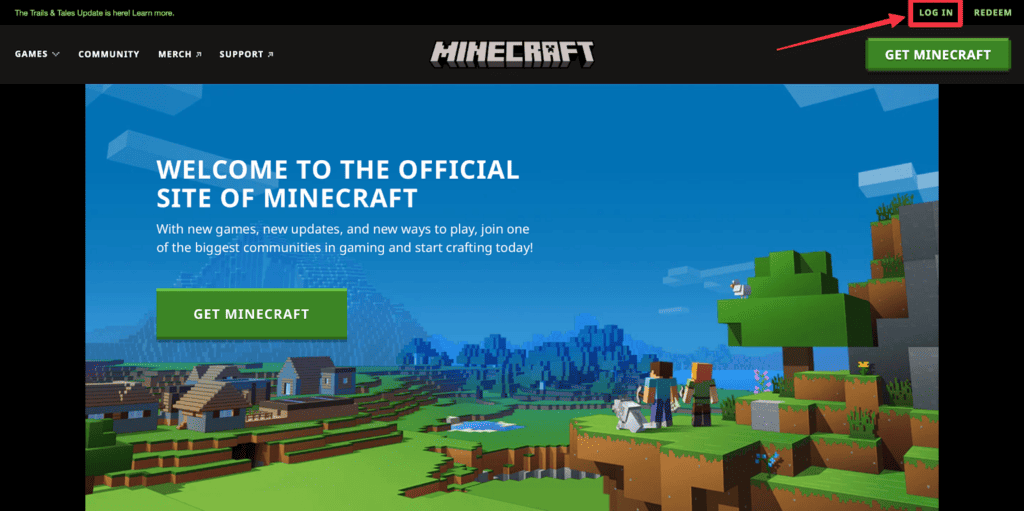 Minecraft Login Page