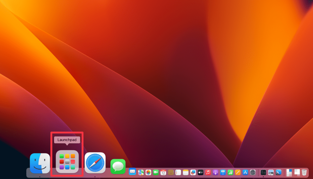 Open the Launchpad on your Mac.