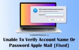 Unable to verify account Password Apple Mail