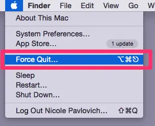 Force Quit Mail