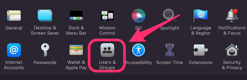 : Click on Users & Groups