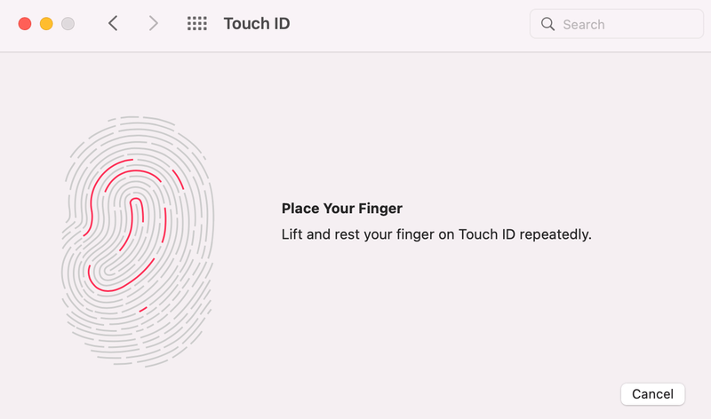 Place your finger