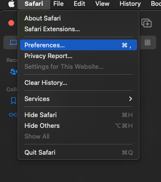 Select Preferences