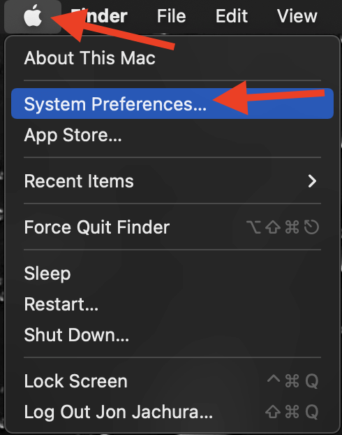 Select System Preferences 