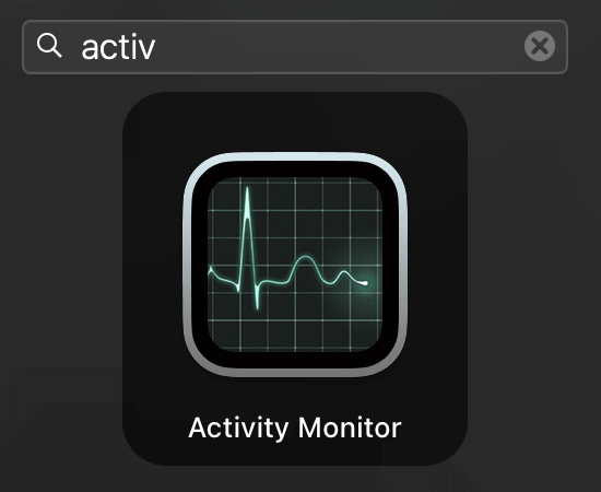 Open the Activity Monitor from Launchpad