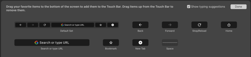 Customize Touch Bar on MacBook Pro
