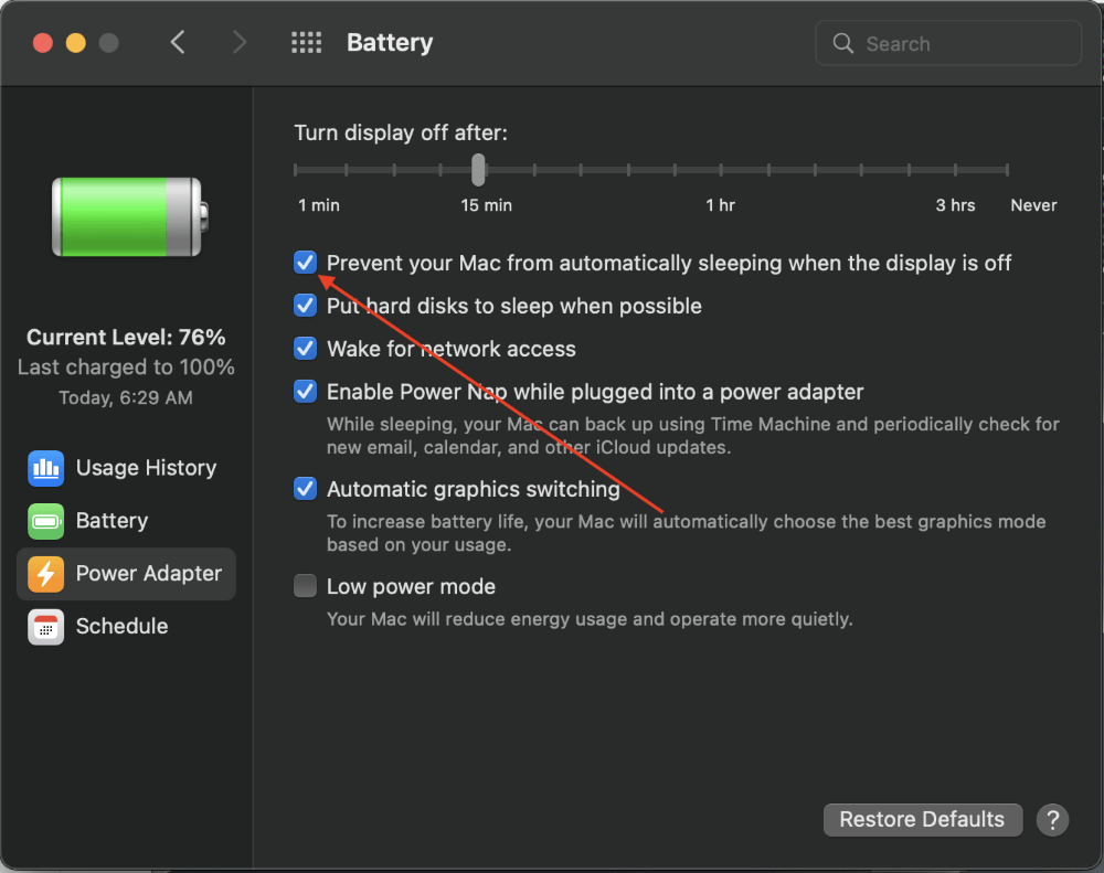 Prevent your Mac from automatically sleeping 