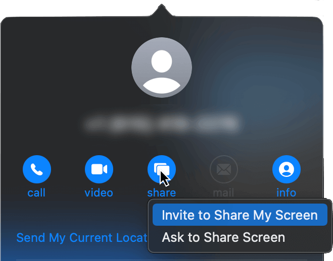 Invite to Share My Screen
