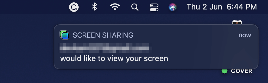 screen sharing - Enter or click Connect