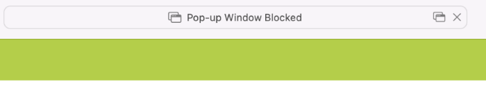  blocked a pop-up window
