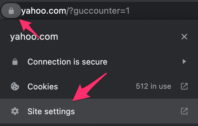  Click on site settings