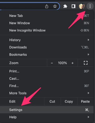 Click on Settings
