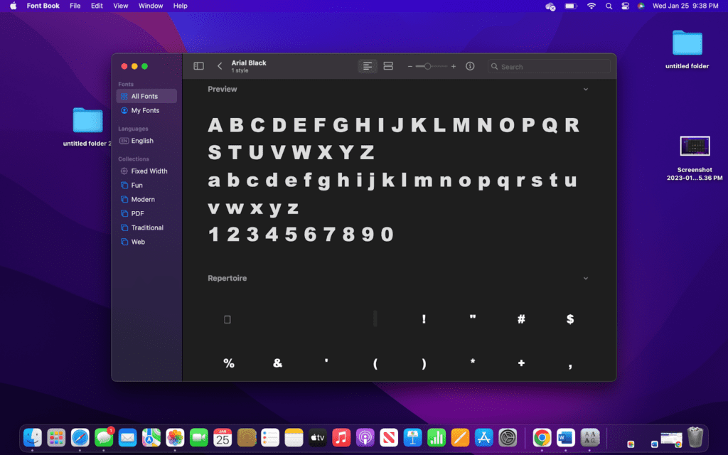 Preview Fonts