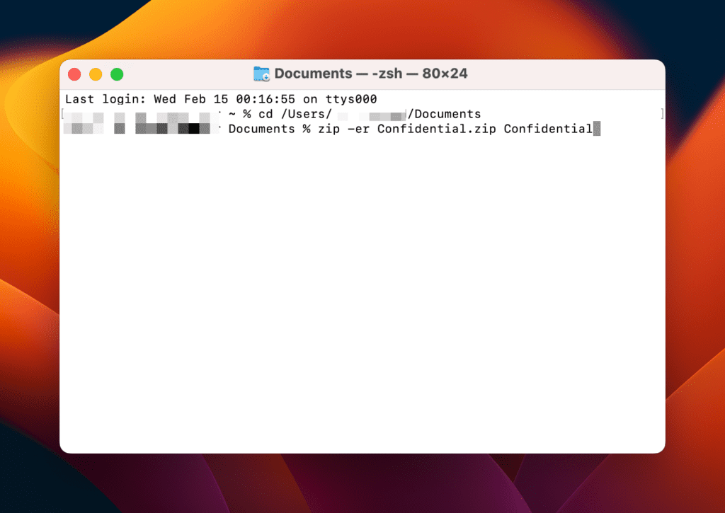 Adding the folder name in the Terminal App Adding the folder name in the Terminal App