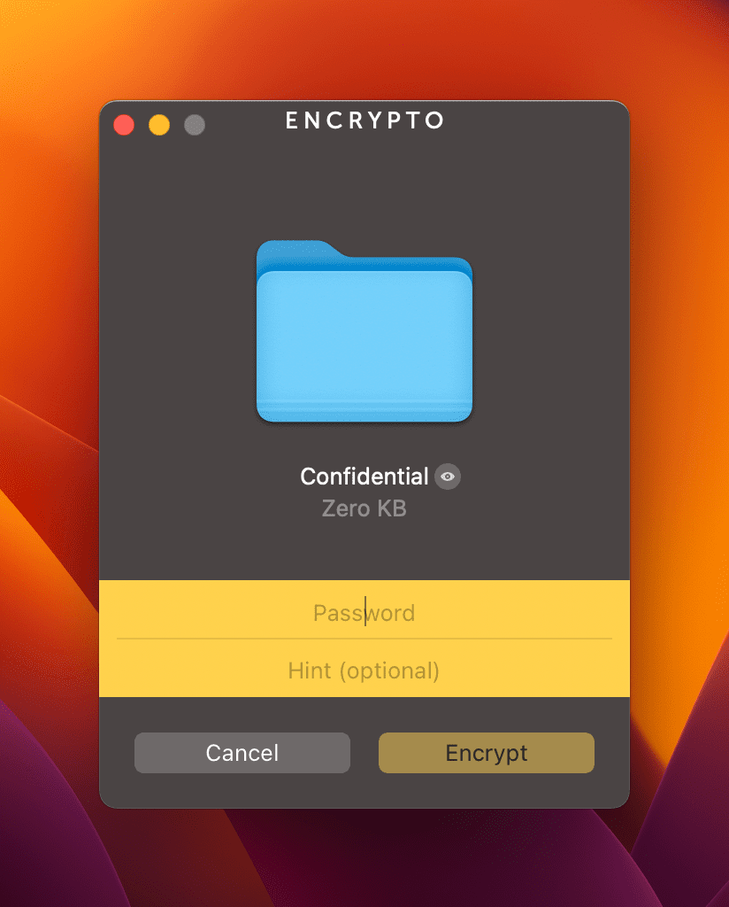 Add Password option in Encrypto Add Password option in Encrypto