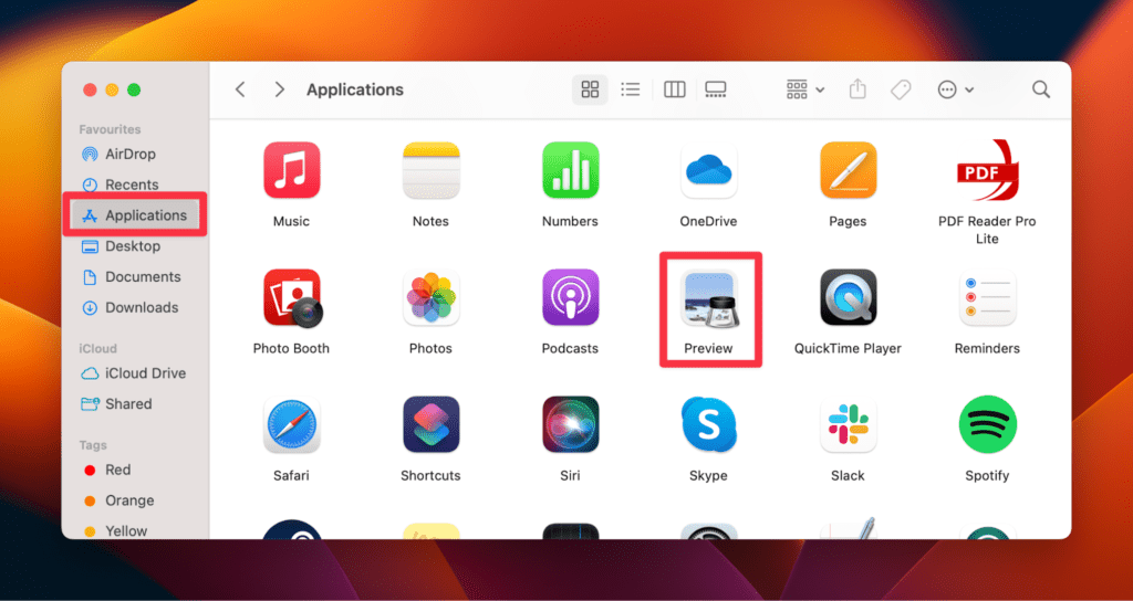 Preview Application Preview Application