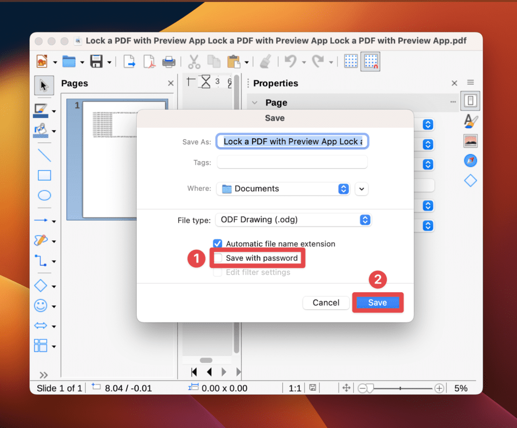 Checkmark of Save with Password Checkmark of Save with Password