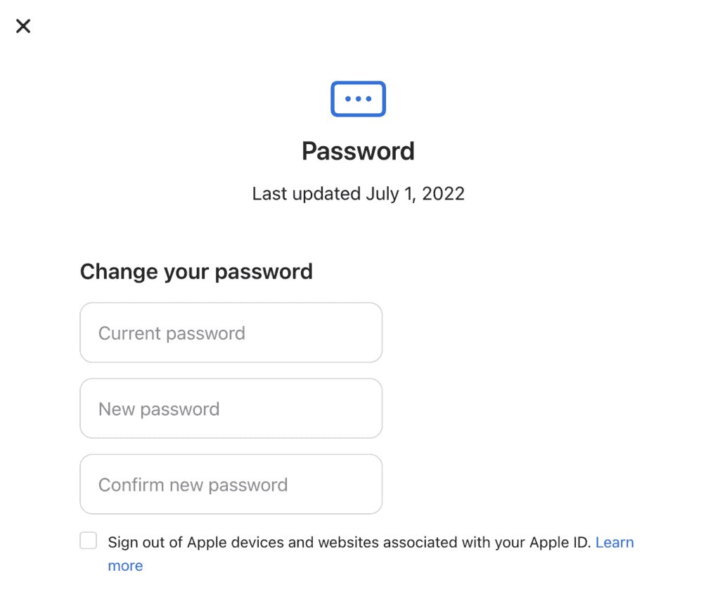 change your password