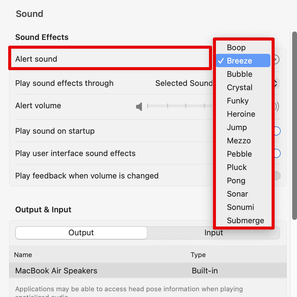 Check the option beside Alert Sound.