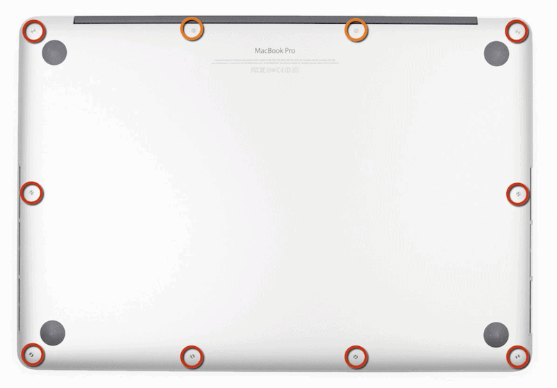 Remove the Screws on the Bottom of Your MacBook Pro