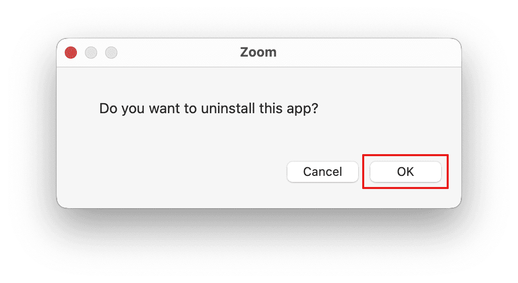 Do you want to uninstall zoom?