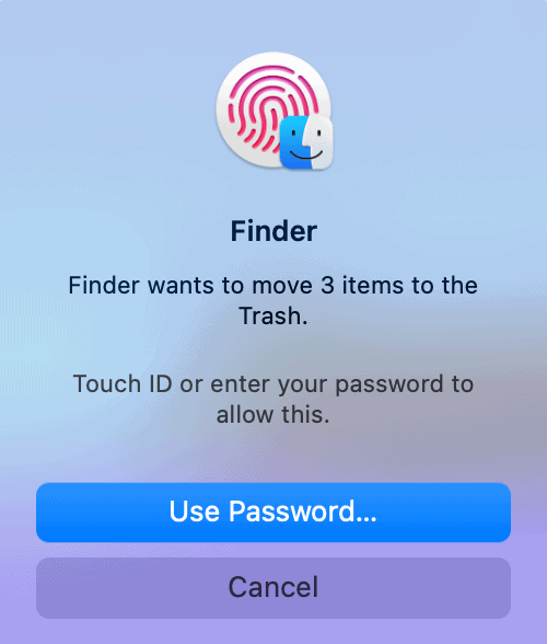 Enter your Mac password