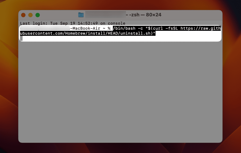 how to reinstall the Zsh Brew