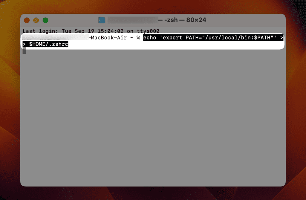 For Zsh users: