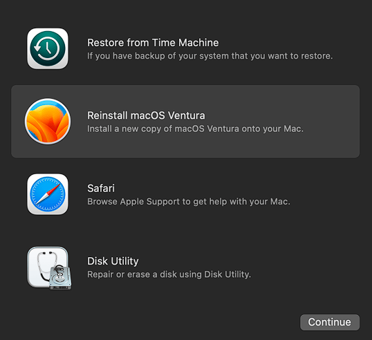 Reinstall macOS