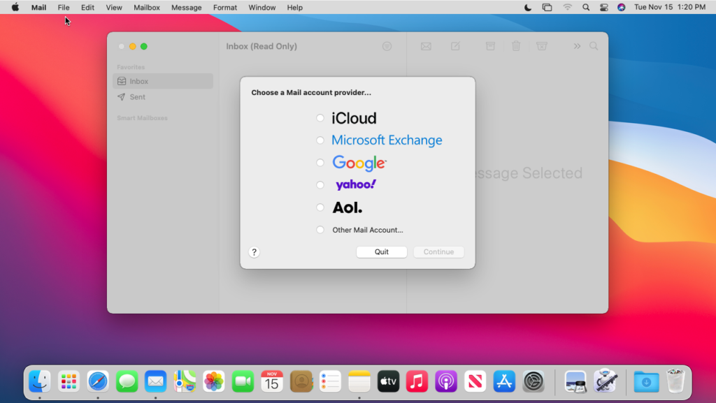 delete mail accounts on mac