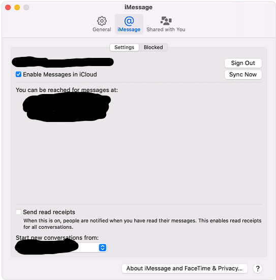 Turn Off Messages on Mac - Choose Preferences