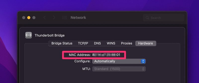 Ethernet MAC address