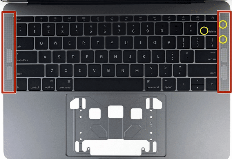 where is the mic on macbook pro late 2013