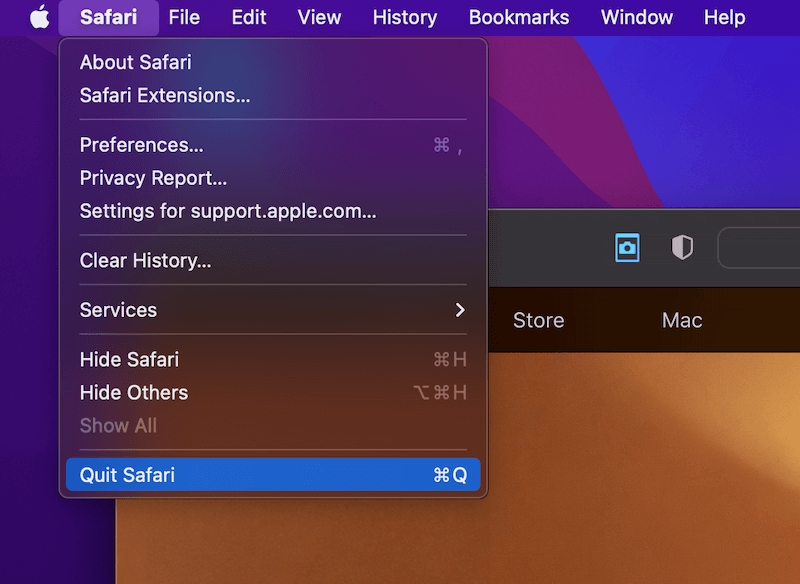 safari keeps freezing mac Quit Safari